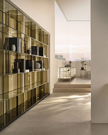 Luxor, the Italia glass FIAM designed – by Rodolfo Dordoni table